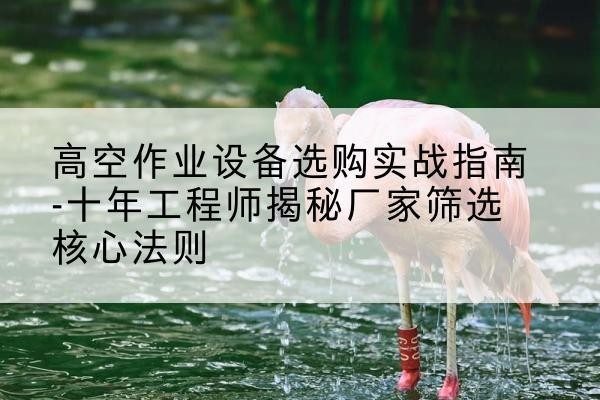 陆河剪叉式升降机厂家-高空作业设备选购实战指南-十年工程师揭秘厂家筛选核心法则