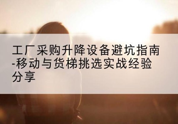 陆河移动式升降机怎么选-工厂采购升降设备避坑指南-移动与货梯挑选实战经验分享
